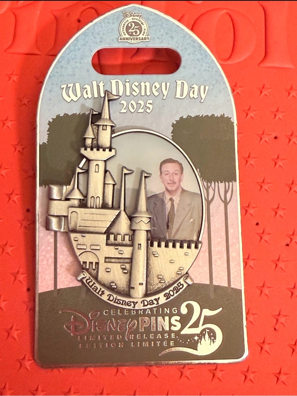 Disney Walt Disney Day 2025 Castle Pin - Silver, Gray